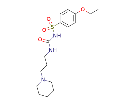 Molecular Structure of 65249-03-8 (Benzenesulfonamide,
4-ethoxy-N-[[[3-(1-piperidinyl)propyl]amino]carbonyl]-)