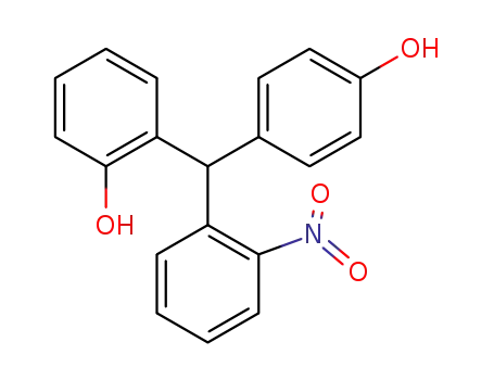 Molecular Structure of 63074-91-9 (Phenol, 2-[(4-hydroxyphenyl)(2-nitrophenyl)methyl]-)