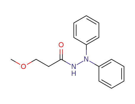 Molecular Structure of 61299-24-9 (Propanoic acid, 3-methoxy-, 2,2-diphenylhydrazide)