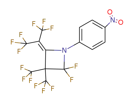 Molecular Structure of 61170-93-2 (Azetidine,
2,2-difluoro-1-(4-nitrophenyl)-3,3-bis(trifluoromethyl)-4-[2,2,2-trifluoro-1-
(trifluoromethyl)ethylidene]-)