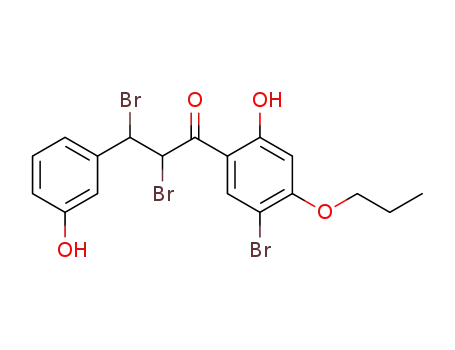 1-Propanone,
2,3-dibromo-1-(5-bromo-2-hydroxy-4-propoxyphenyl)-3-(3-hydroxyphen
yl)-