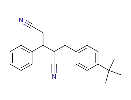 Molecular Structure of 63096-61-7 (Pentanedinitrile, 2-[[4-(1,1-dimethylethyl)phenyl]methyl]-3-phenyl-)