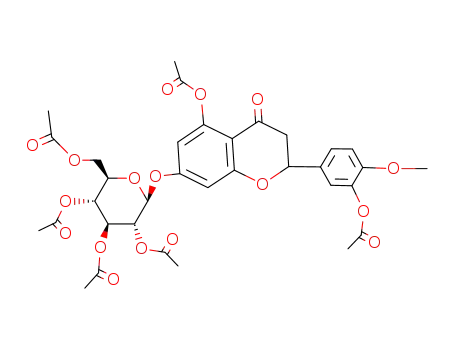 Acetic acid 2-(3-acetoxy-4-methoxy-phenyl)-4-oxo-7-((2S,3R,4S,5R,6R)-3,4,5-triacetoxy-6-acetoxymethyl-tetrahydro-pyran-2-yloxy)-chroman-5-yl ester