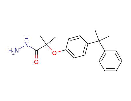 Molecular Structure of 70757-73-2 (Propanoic acid, 2-methyl-2-[4-(1-methyl-1-phenylethyl)phenoxy]-,
hydrazide)