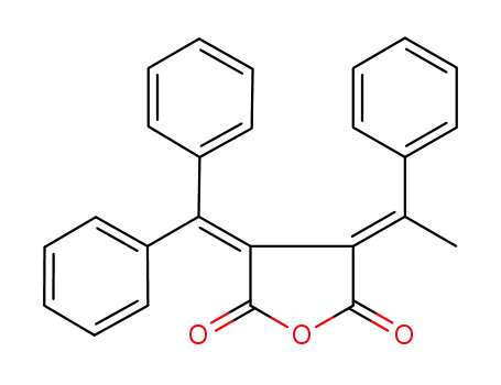 Molecular Structure of 53699-32-4 (2,5-Furandione, 3-(diphenylmethylene)dihydro-4-(1-phenylethylidene)-,
(E)-)