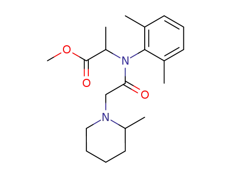Molecular Structure of 63047-81-4 (Alanine, N-(2,6-dimethylphenyl)-N-[(2-methyl-1-piperidinyl)acetyl]-,
methyl ester)