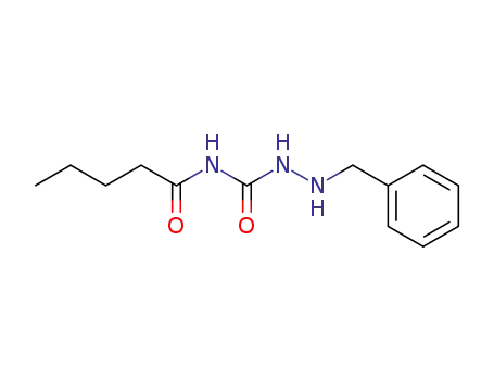 Hydrazinecarboxamide, N-(1-oxopentyl)-2-(phenylmethyl)-