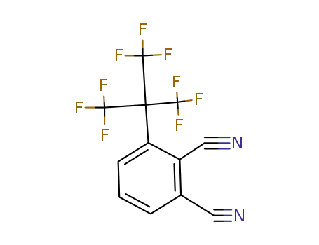 Molecular Structure of 65610-15-3 (1,2-Benzenedicarbonitrile,
3-[2,2,2-trifluoro-1,1-bis(trifluoromethyl)ethyl]-)