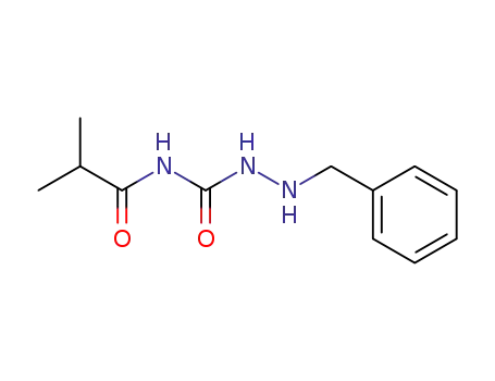 Molecular Structure of 62123-38-0 (Hydrazinecarboxamide, N-(2-methyl-1-oxopropyl)-2-(phenylmethyl)-)