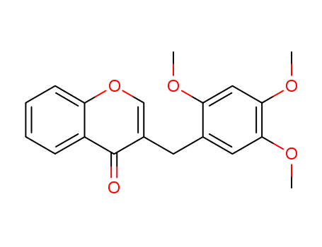Molecular Structure of 63006-56-4 (4H-1-Benzopyran-4-one, 3-[(2,4,5-trimethoxyphenyl)methyl]-)