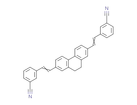 Molecular Structure of 42480-93-3 (Benzonitrile,
3,3'-[(9,10-dihydro-2,7-phenanthrenediyl)di-2,1-ethenyl]bis-)