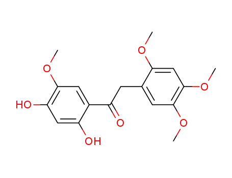 Molecular Structure of 63359-52-4 (Ethanone,
1-(2,4-dihydroxy-5-methoxyphenyl)-2-(2,4,5-trimethoxyphenyl)-)