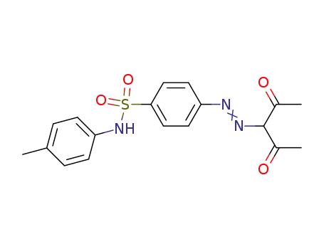 Molecular Structure of 62383-26-0 (Benzenesulfonamide, 4-[(1-acetyl-2-oxopropyl)azo]-N-(4-methylphenyl)-)