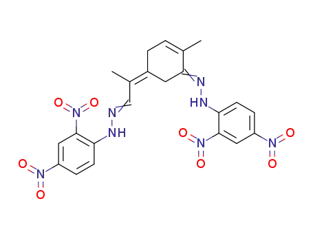 Molecular Structure of 61687-16-9 (Propanal,
2-[5-[(2,4-dinitrophenyl)hydrazono]-4-methyl-3-cyclohexen-1-ylidene]-,
(2,4-dinitrophenyl)hydrazone)