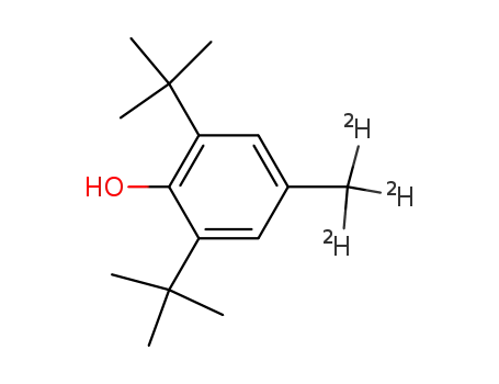 Molecular Structure of 86819-59-2 (2,6-di-<i>tert</i>-butyl-4-trideuteriomethyl-phenol)