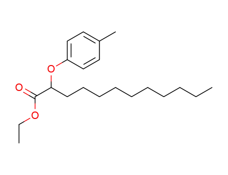 Molecular Structure of 63645-86-3 (Dodecanoic acid, 2-(4-methylphenoxy)-, ethyl ester)