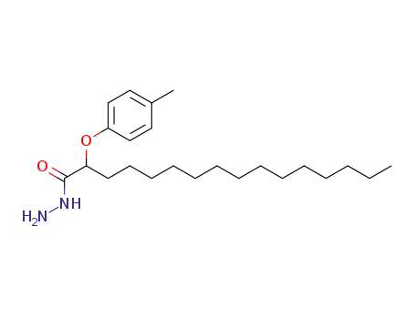 Molecular Structure of 63646-02-6 (Hexadecanoic acid, 2-(4-methylphenoxy)-, hydrazide)