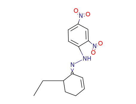 Molecular Structure of 63606-84-8 (2-Cyclohexen-1-one, 6-ethyl-, (2,4-dinitrophenyl)hydrazone)