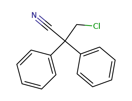 Molecular Structure of 14078-25-2 (Benzeneacetonitrile, a-(chloromethyl)-a-phenyl-)
