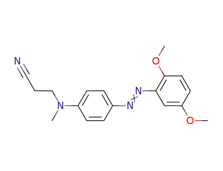 Molecular Structure of 59528-11-9 (Propanenitrile, 3-[[4-[(2,5-dimethoxyphenyl)azo]phenyl]methylamino]-)