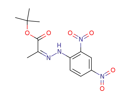 Molecular Structure of 62740-66-3 (Propanoic acid, 2-[(2,4-dinitrophenyl)hydrazono]-, 1,1-dimethylethyl
ester, (Z)-)
