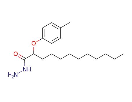 Molecular Structure of 63645-97-6 (Dodecanoic acid, 2-(4-methylphenoxy)-, hydrazide)