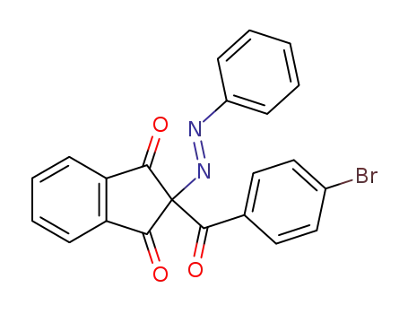 Molecular Structure of 58373-15-2 (1H-Indene-1,3(2H)-dione, 2-(4-bromobenzoyl)-2-(phenylazo)-)