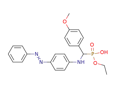 Molecular Structure of 65144-39-0 (Phosphonic acid,
[(4-methoxyphenyl)[[4-(phenylazo)phenyl]amino]methyl]-, monoethyl
ester)
