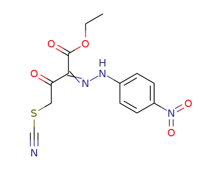 Butanoic acid, 2-[(4-nitrophenyl)hydrazono]-3-oxo-4-thiocyanato-, ethyl
ester