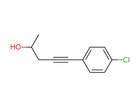 Molecular Structure of 61899-21-6 (4-Pentyn-2-ol, 5-(4-chlorophenyl)-)