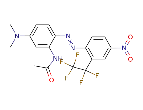 Molecular Structure of 63281-30-1 (Acetamide,
N-[5-(dimethylamino)-2-[[4-nitro-2-(pentafluoroethyl)phenyl]azo]phenyl]-)