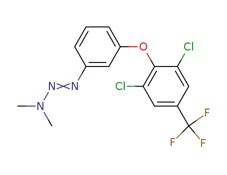 Molecular Structure of 67132-05-2 (1-Triazene,
1-[3-[2,6-dichloro-4-(trifluoromethyl)phenoxy]phenyl]-3,3-dimethyl-)