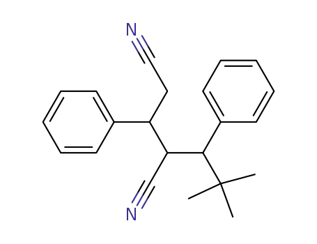 Molecular Structure of 63096-60-6 (Pentanedinitrile, 2-(2,2-dimethyl-1-phenylpropyl)-3-phenyl-)