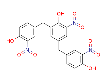 Molecular Structure of 59919-89-0 (Phenol, 2,4-bis[(4-hydroxy-3-nitrophenyl)methyl]-6-nitro-)