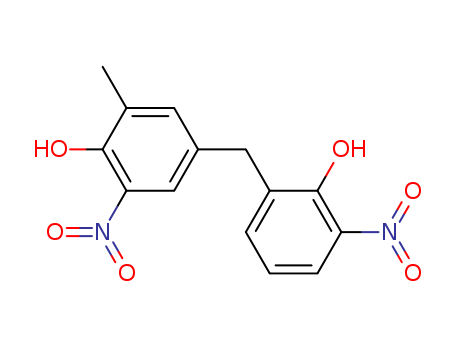 Molecular Structure of 59919-88-9 (Phenol, 4-[(2-hydroxy-3-nitrophenyl)methyl]-2-methyl-6-nitro-)