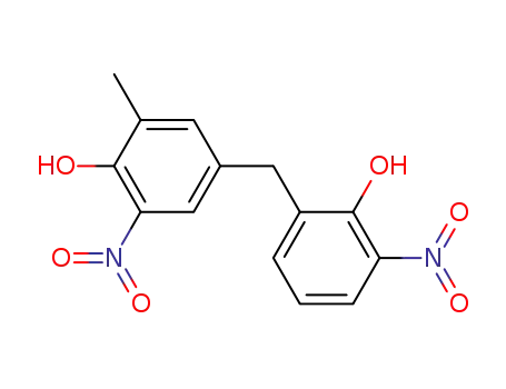Molecular Structure of 59919-88-9 (Phenol, 4-[(2-hydroxy-3-nitrophenyl)methyl]-2-methyl-6-nitro-)