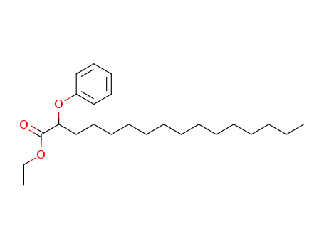 Molecular Structure of 63645-87-4 (Hexadecanoic acid, 2-phenoxy-, ethyl ester)