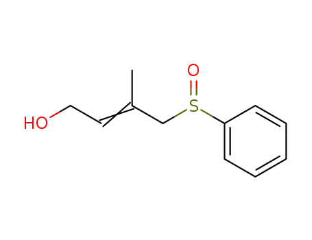 Molecular Structure of 63753-48-0 (2-Buten-1-ol, 3-methyl-4-(phenylsulfinyl)-)