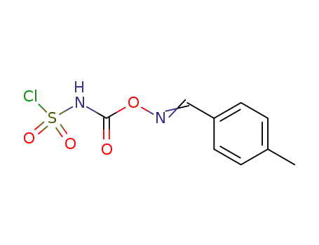 Molecular Structure of 62442-47-1 (Benzaldehyde, 4-methyl-, O-[[(chlorosulfonyl)amino]carbonyl]oxime)