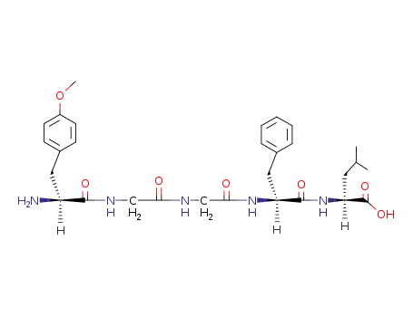 Molecular Structure of 64963-46-8 (L-Leucine, N-[N-[N-[N-(O-methyl-L-tyrosyl)glycyl]glycyl]-L-phenylalanyl]-)