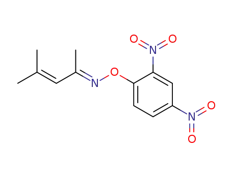 Molecular Structure of 62411-92-1 (3-Penten-2-one, 4-methyl-, O-(2,4-dinitrophenyl)oxime, (E)-)
