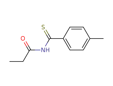 Molecular Structure of 109257-90-1 (Propanamide, N-[(4-methylphenyl)thioxomethyl]-)