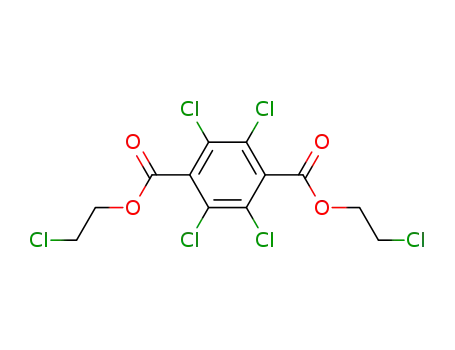 Molecular Structure of 10497-31-1 (1,4-Benzenedicarboxylic acid, 2,3,5,6-tetrachloro-, bis(2-chloroethyl)
ester)