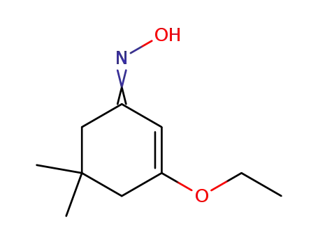Molecular Structure of 63325-19-9 (2-Cyclohexen-1-one, 3-ethoxy-5,5-dimethyl-, oxime)