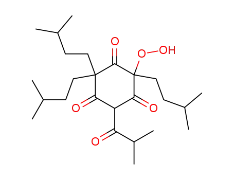 1,3,5-Cyclohexanetrione,
2-hydroperoxy-2,4,4-tris(3-methylbutyl)-6-(2-methyl-1-oxopropyl)-