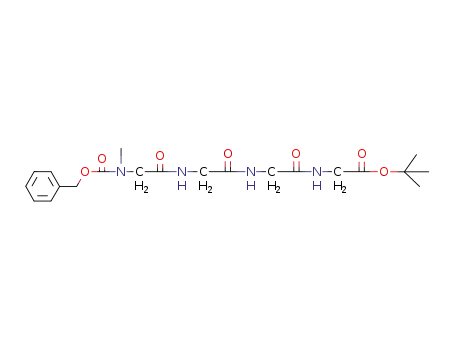 Glycine,
N-[N-[N-[N-[(phenylmethoxy)carbonyl]-N-methylglycyl]glycyl]glycyl]-,
1,1-dimethylethyl ester
