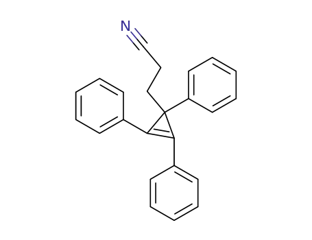 Molecular Structure of 62627-47-8 (2-Cyclopropene-1-propanenitrile, 1,2,3-triphenyl-)