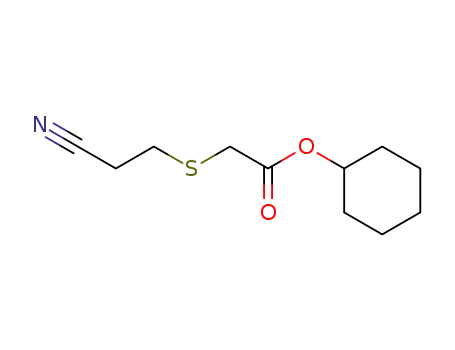 Molecular Structure of 60785-75-3 (Acetic acid, [(2-cyanoethyl)thio]-, cyclohexyl ester)