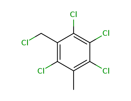 Molecular Structure of 5508-07-6 (Benzene, 1,2,3,5-tetrachloro-4-(chloromethyl)-6-methyl-)