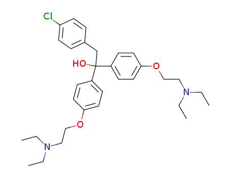 Benzeneethanol,4-chloro-a,a-bis[4-[2-(diethylamino)ethoxy]phenyl]- cas  5785-28-4